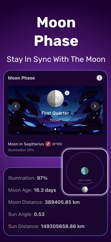 Moon Phase - Stay Sync with the Moon